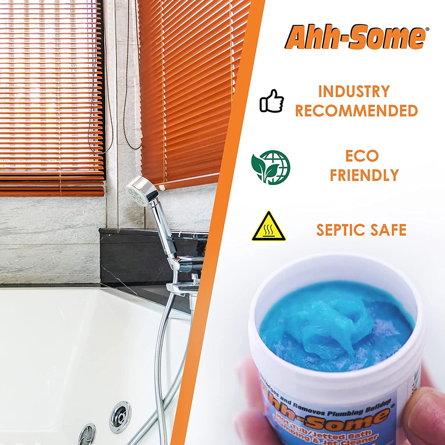 Buy AhhSome Hot Tub Cleaner Clean Pipes & Jets Gunk Build Up Clear & Soften Water For
