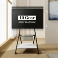 thumbnail image 3 of FITUEYES Storage Rolling TV Cart Height Adjustable Corner TV Stand Mount for TVs Up to 65 Inch, 3 of 5
