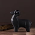 thumbnail image 4 of Estatua de oveja creativa, figurita de Animal moderna, artesanía para regalo Negro Medio, 4 of 5