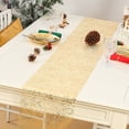 thumbnail image 3 of Arlajo Table Runner,Elegant Organza Fabric Table Cover,Table Top Decor Table Runner,11"X108",Gold, 3 of 4
