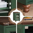 thumbnail image 6 of Joaxswe Narrow Nightstand Set of 2 for Bedroom, Wood End Table with Drawer and Glass Door for Living Room, Green, 6 of 8