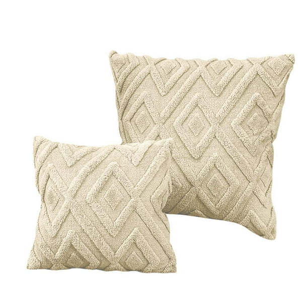 Cojín geométrico suave para sofá, dormitorio, salón, funda de cojín decorativa