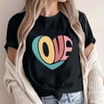 thumbnail image 1 of Amzcrzy Hauts d'Été pour Femmes Mode Imprimé Manches Courtes Blouse Col Rond T-Shirt T-Shirts pour Femmes Manches Courtes pour Sortir Hauts pour Femmes Hauts pour Femmes Tendance, 1 of 4
