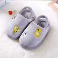 thumbnail image 2 of Kids Fluffy Sandals Cartoon Cute Thick Slip on Slippers Winter Slides with Strap, 2 of 10