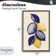thumbnail image 4 of Stupell Industries Shabby Chic Navy Lemons Botanical Sketch Brown Floating Frame Canvas Art, 21 x 31, by Petals Prints Design, 4 of 8