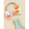 thumbnail image 5 of Mevireiy Newborn Baby Girl Bubble Romper Ribbed Knit Floral Sleeveless Strap One Shoulder Bodysuit, 5 of 9