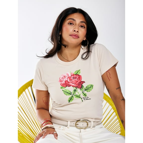 Hija De Tu Madre, Unisex Graphic Baby Tee, Roses, Sizes XS-3XL