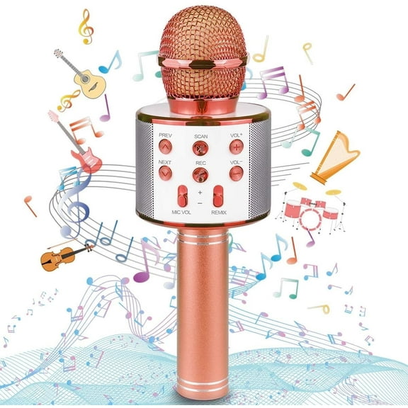 Bluetooth Wireless Karaoke Microphone for Kids, Hottest Birthday Presents Toys for 9 10 11 12 Years Old Boys Girl