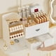 thumbnail image 3 of Organizador de maquillaje KQJS con cajones de gran capacidad blanco, 3 of 7
