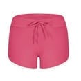 thumbnail image 4 of Zpanxa Womens Shorts Casual Women Yoga Shorts Pants Women Bandage Elastic Waist Casual Short Pants Hot Pink XL, 4 of 7