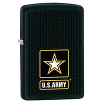 Zippo Lighter - Personalized Custom Message Engraved on Backside for U.S. Army USA Military Black Matte #Z5106