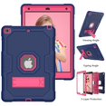 thumbnail image 2 of Dteck Case for Apple iPad 9th Generation 10.2-inch (2021),Shockproof Rubber Armor 3-Layer Protection Case Hybrid Hard Kicstand Cover for iPad 10.2" 2021/2020/2019,Navy+Blue, 2 of 6