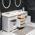 thumbnail image 2 of Water Creation Derby 72" Wood Double Bathroom Vanity in White/Chrome, 2 of 9