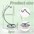 thumbnail image 2 of 3pcs Iron Ornament Display Stands Glass Plant Lantern Hanging Rack Black Finished Product: 18.3x12.4x27cm, 2 of 9