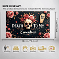 thumbnail image 6 of LUUFILx Skull Flower Banner Twenties Party Supplies Decorative Backdrop Gothic Background Birthday Celebration Events Halloween Decorations, 6 of 7