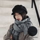 thumbnail image 2 of Boina de lana Tianjidai para mujer, gorra con visera negra para otoño e invierno, estilo retro de pintor de moda, sombrero octogonal británico de estilo coreano, 2 of 6