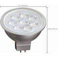 thumbnail image 5 of 6.5W - LED MR16 LED - 3000K - 25 deg. Beam Angle - GU5.3 base - 12V AC/DC - 12 Pack, 5 of 10