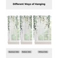 thumbnail image 4 of Eucalyptus Leaves Swag Valances for Windows, Spring Sage Green Summer Botanical Rod Pocket Sheer Valances for Large Windows, Swag Toppers Light Filtering for Kitchen Living Room 2 Panels 36''x63'', 4 of 6