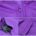 thumbnail image 3 of Women's Long Sleeve Full Zip Quilted Fleece Lined Puffer Bomber Jacket (Purple, S), 3 of 3