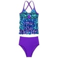 MSemis Girls 2 Piece Tankini Swimsuit Mermaid Scales Ruffle Swimwear