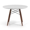 thumbnail image 3 of Parisian 39" Round Dining Table White / Walnut Legs, 3 of 5