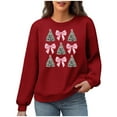 thumbnail image 4 of Waffle Sweatshirts for Womens Christmas Loose Crewneck Long Sleeve Shirts Merry Christmas Printed Sweaters Casual Fashion Xmas Holiday Party Pullover Tops, 4 of 6