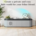 thumbnail image 5 of Nihsuao Hidden Cat Litter Box Enclosure with Round Lift-Up Door, Multi-Functional Resin Cat Cabinet for Living Room & Bedroom, Gray, 5 of 7