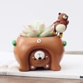 thumbnail image 3 of Succulent Planter Pot Animal Cactus Bonsai Flower Pots With Drainage Hole, 3 of 9