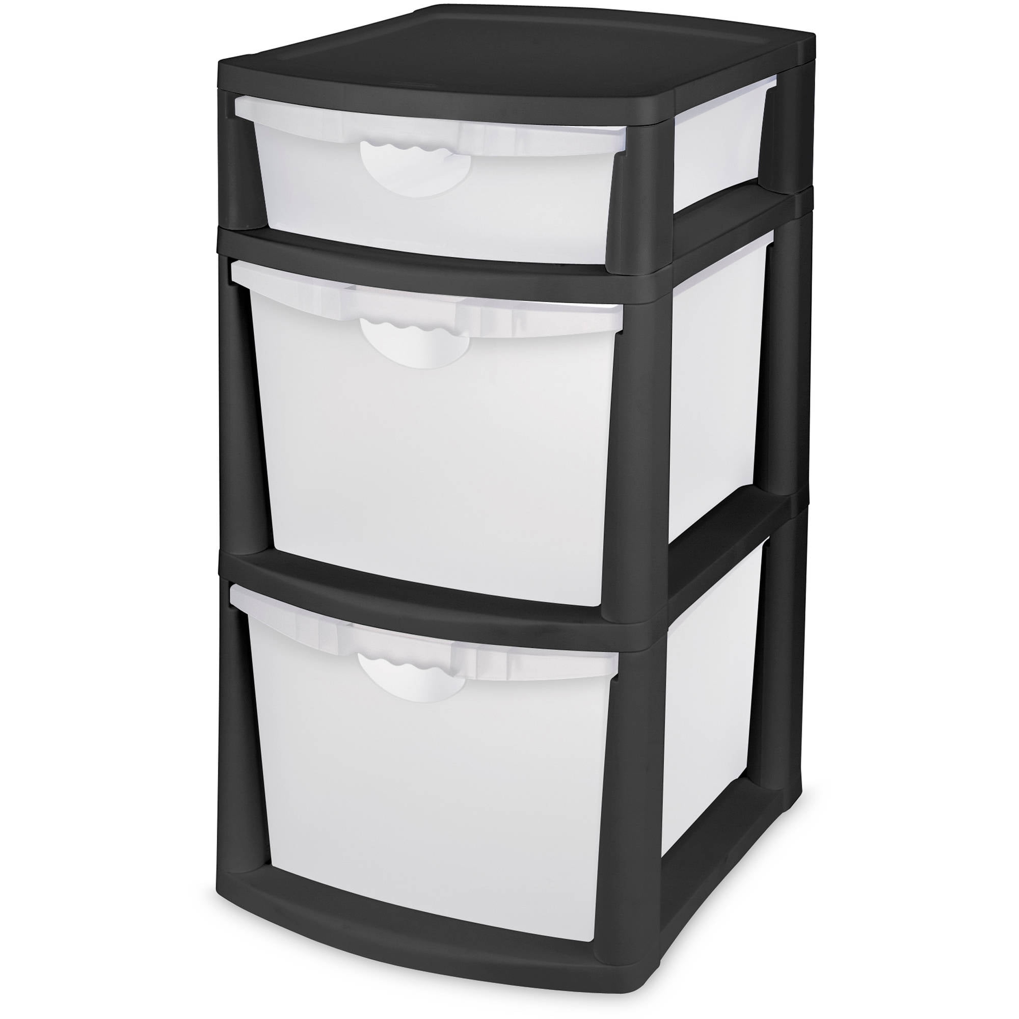 Sterilite 3drawer Storage Bin, Black