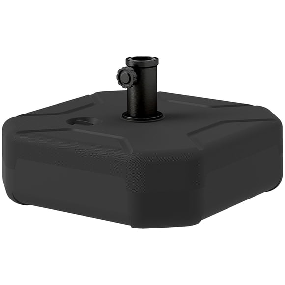 Square Patio Umbrella Base Holder, Outdoor Umbrella Stand, 17.7" L x 17.7" W x 9.8" H Black
