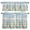 Blue, variant on 3 Piece Kitchen Curtains and Valances Set Spring Floral Cafe Curtains 24 Inch Length Daisy Summer Botanical Wildflower Black Plaid Valance & Tier Curtain for Living Room Bedroom 54"x18"+27"x24"*2