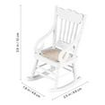 thumbnail image 2 of OUNONA Wooden Mini Rocking Chair Hemp Rope White 1Set for Kids Room Atmosphere, 2 of 8