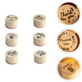 thumbnail image 3 of MasteelfCA 6 Pcs Sceaux Ronds en Bois Rétro Merci Décoratifs DIY Scrapbooking, 3 of 7
