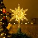 thumbnail image 1 of 60 Luces LED Estrella de Metal para Árbol de Navidad Decoración de Árbol de Navidad con Estrella de Moravia 3D con Temporizador 6H, 13,78 Pulgadas/35 cm, Dorado, 1 of 5