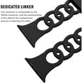 thumbnail image 4 of KOMI Silicone Bands Compatible with Apple Watch 38mm 40mm 41mm 42mm 44mm 45mm 49mm, Sport Thin Narrow Soft Strap Wristband Circle Chain Design for iWatch Series 8 7 SE 6 5 4 3 2 1 Ultra, Black, 4 of 7