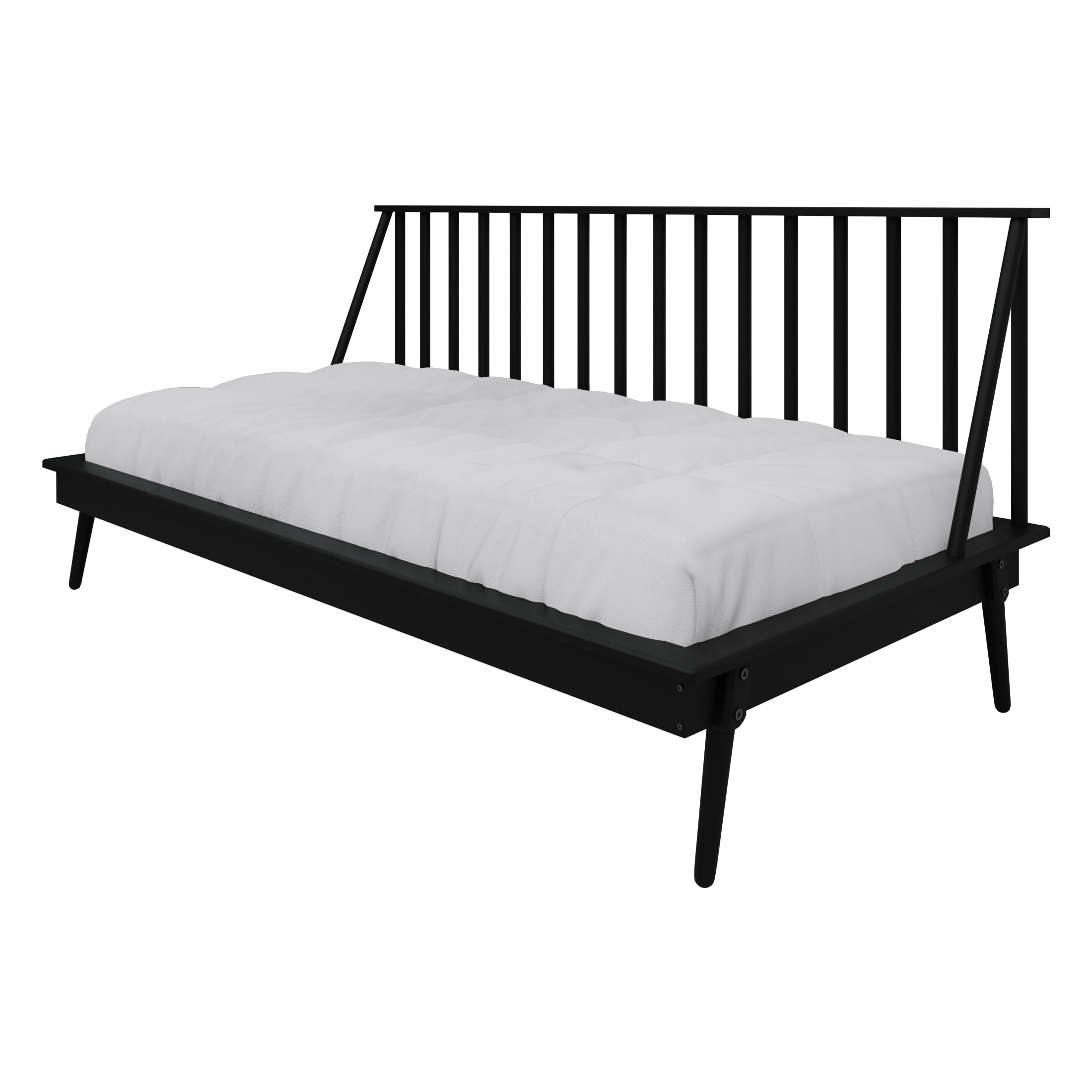 Castle Place Vintage Spindle Twin Size Wooden Daybed, Black