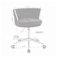 thumbnail image 5 of Silla para tocador con ruedas, en terciopelo diseño trensado, altura ajustable, giratorio, acolchonado, estructura cromada, vanguardista, SKU EL19172-1 CH NEGRO TERCIOPELO, 5 of 5
