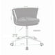 thumbnail image 5 of Silla para tocador con ruedas, en terciopelo diseño trensado, altura ajustable, giratorio, acolchonado, estructura cromada, vanguardista, SKU EL19172-1 CH NEGRO TERCIOPELO, 5 of 5