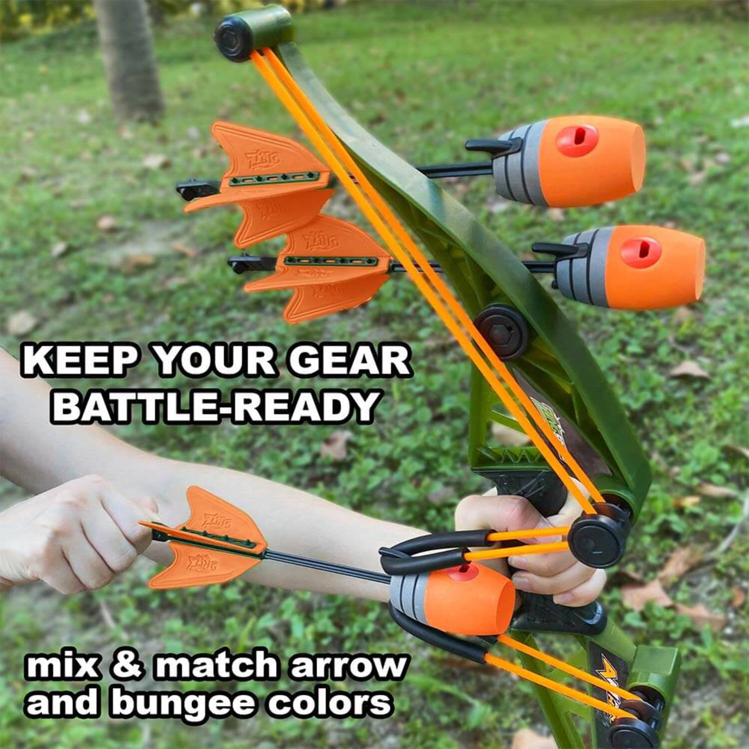 Zing Z-Ammo 10 Units Extra Bounce Back Whistle Arrow Refills (Green/Orange/Red)