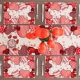 thumbnail image 2 of Love Hearts Valentine''s Day Placemats Set of 4 Table Mats for Party Home Kitchen Dining Table Decorations 12x18 Inch, 2 of 5