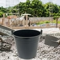thumbnail image 6 of Barrel Bucket Black Bucket Multipurpose Compact Easter Bucket Party Cement Bucket Black Buckets for Indoor Household Cleaning Garden 15L, 6 of 9