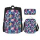 thumbnail image 1 of Disketp cool Skull colorful Mochila Estampada de Gran Capacidad con Lonchera y Estuche, Set de 3 Piezas para Estudiantes, 1 of 7