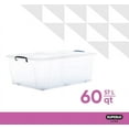 thumbnail image 4 of Superio Clear Storage Container with Wheels, Stackable Plastic Storage Bin, Durable Latch Box (62 Quart), 4 of 5