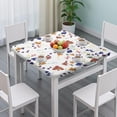 thumbnail image 3 of Pioneer Flower Floral Print Pattern Square Fitted Tablecloth with Elastic Edge,Square Table Cover,Washable Elastic Table Cover for Home Kitchen Party Decor 36"x36", 3 of 6