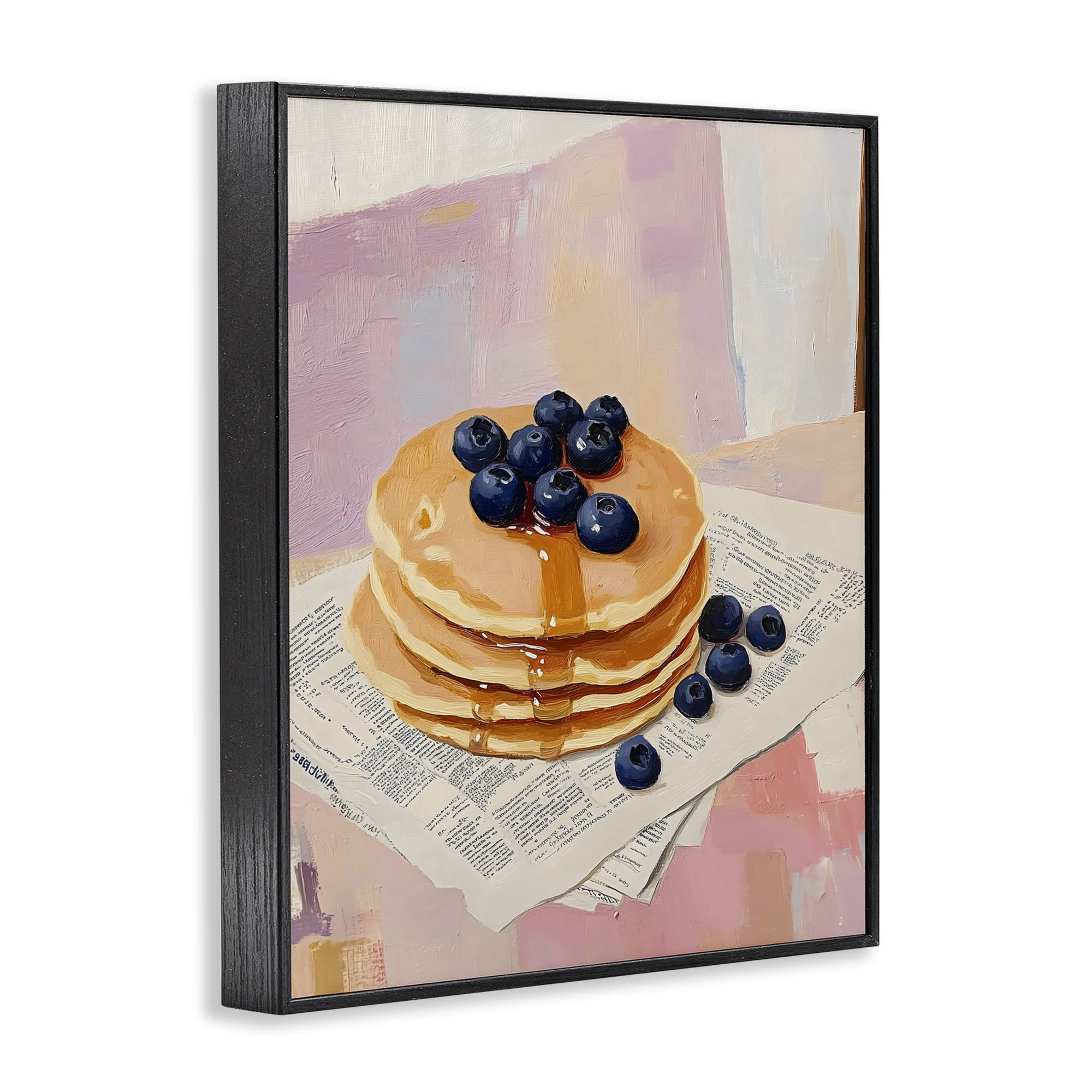 Stupell Industries Blueberry Pancakes with Syrup Black Framed Giclee Art, design by The Prints Vibe