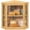 Natural, variant on Large Corner Bamboo Bread Box for Kitchen Countertop, Space-Saving Bread Storage Bin with Unique Wavy Acrylic Window, Modern Wooden Bread Keeper for Small Kitchen Organization