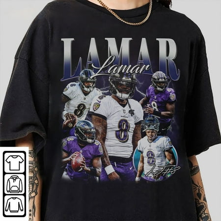 Vintage 90s Graphic Style Lamar Jackson T-Shirt, Lamar Jackson Shirt, Baltimore Football Shirt, Vintage Sport Shirt shirt