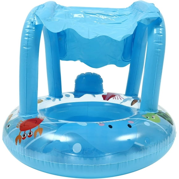 Inflatable Baby Pool Float Summer Sunshade Pool Float Seat Boat Accessories for Baby Car Pool Float