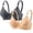 Gray, variant on Ohufall 2PC Bras for Women Fashion Sports Stretchy Soft Bra Adjustable Straps Push Up Bralette,80BC-95BC