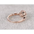 thumbnail image 6 of 1.25 Carat Peach Pink Real Morganite Moissanite Engagement Ring Jewelry with 18k Gold Plating, 6 of 6